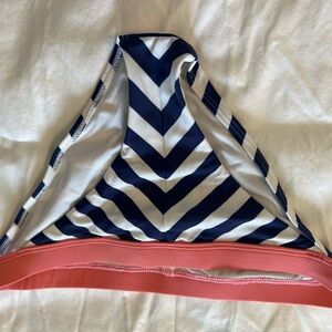 Southern Tide Pink and White Bikini Top